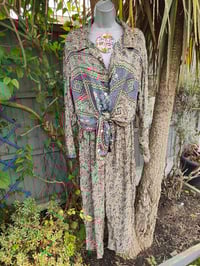 Image 1 of M/l Sari PJ lounge set with Bag tassel grey