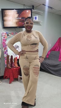 Image 3 of 2pc Knitted Pants Set 