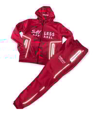 Image 1 of Red Reflective Sweat-Suit 