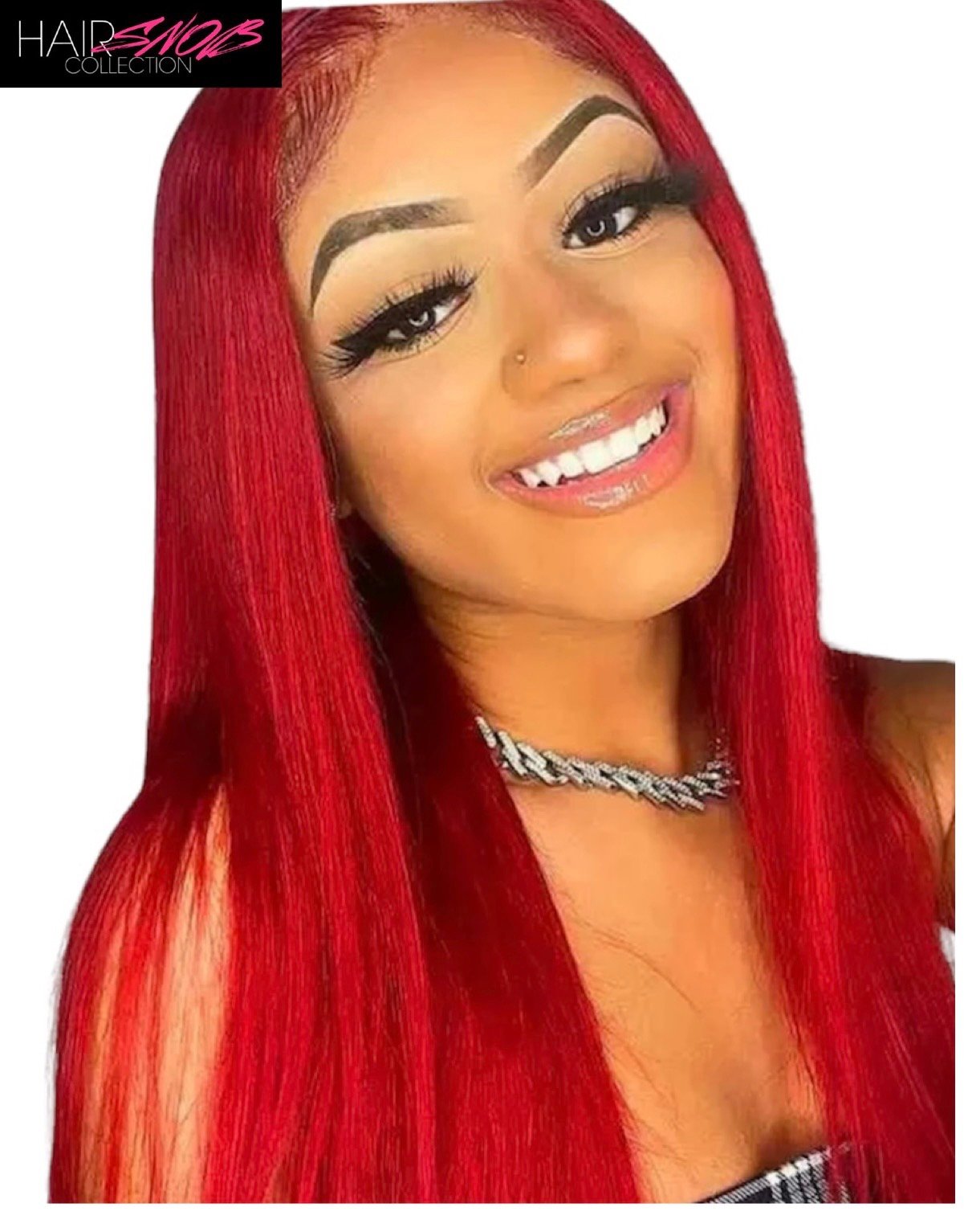 Lace Front 13x4 Fire Red Straight Wig Hair Snob Collection LLC