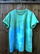 Image of Blue and Green Tie Dye Short Sleeved T-Shirt