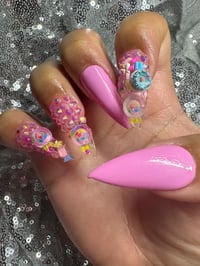 Image 2 of Pink Friday gel press on nails Amirra birthday sale