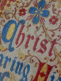Image 4 of Antique material “Christ’  bookmark in Antique frame with preserved web 