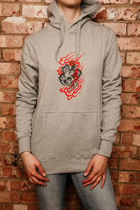 Image 4 of Dragon Hoodie Heather Grey