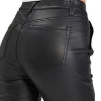Image 1 of SANCTUARY black coated ankle crop skinny jeans