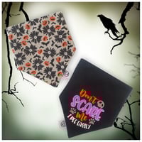 Image 1 of Halloween Daisies and Don't Scare Me I Pee Easily Reversible Bandana