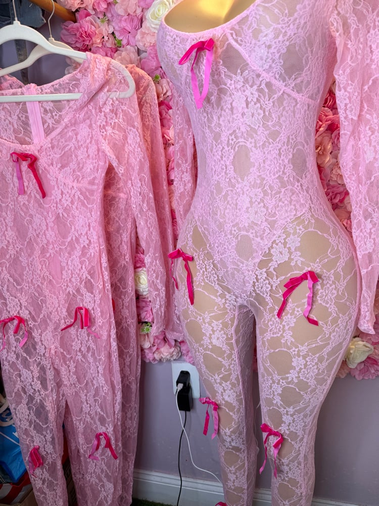 Lace Ribbon Jumpsuit 