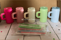 Image 1 of 16oz Stainless Steel Sublimation Can with handle