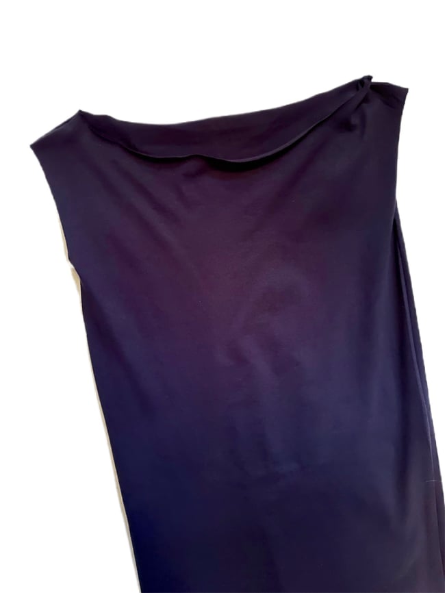 navy blue SMALL deadstock cotton early 2000's raw edge Kate Moss tank dress