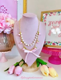 Image 1 of 22K Gold Plated Spring Coquette Necklace