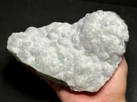 Image 12 of Green & Purple Cubic Fluorite With Druzy White Quartz Specimen #2400