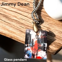 artsy James Dean glass pendant 