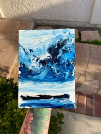 Image 3 of “prussian blue” on gesso board 5 x 7 inches