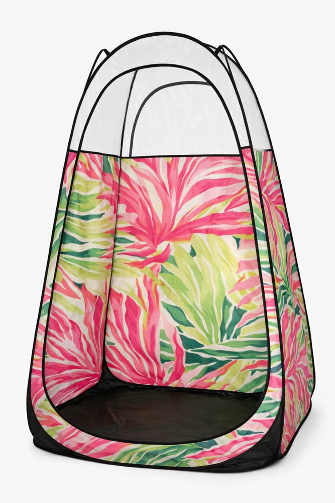 Image of PINK PALMS spray tan tent 