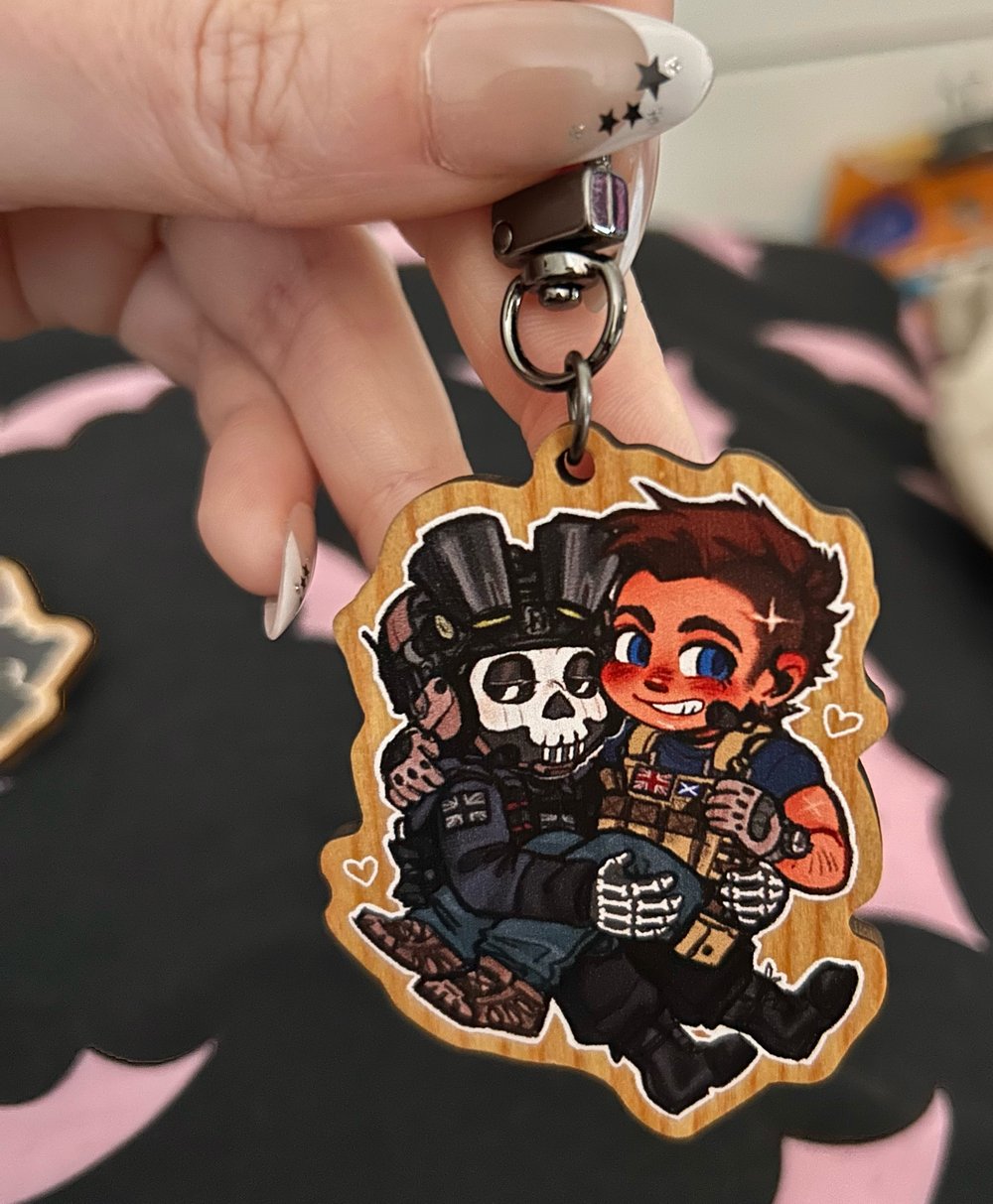 PREORDER LISTING: COD 2.5 in ghoap wooden charm