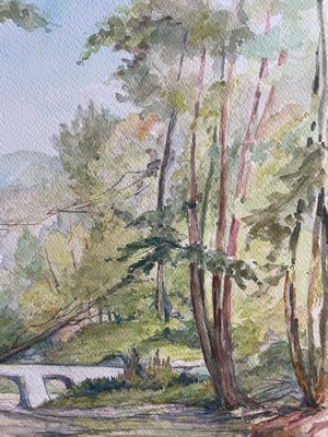 Image of VINTAGE DUTCH WATERCOLOR: PATHS & ROADS #6
