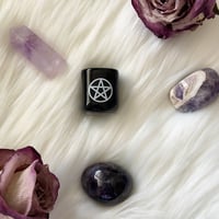 Image 2 of Pentagram Candle Holder + Purple Candle