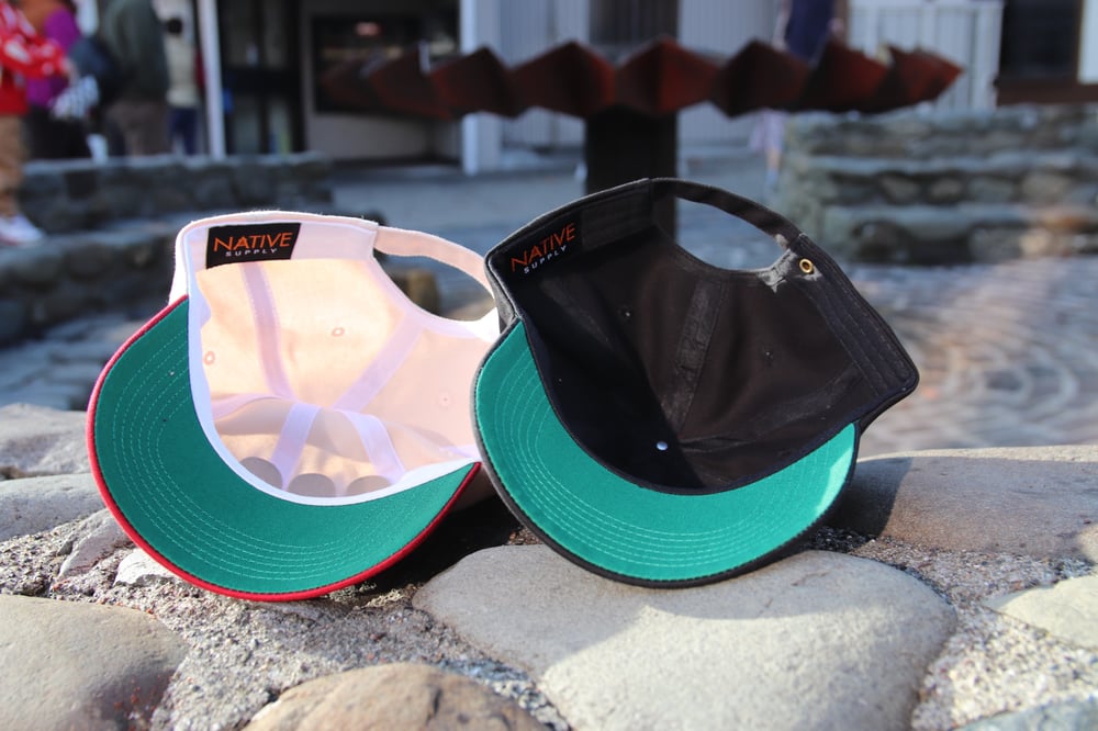 Image of From San Francisco With Love Dad Hat - Stone / Bridge Red