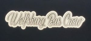 Image of Highly Reflective Wolfsburg Bus Crew Script Sticker