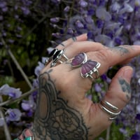 Image 4 of Fluorite Butterfly Ring~7.5