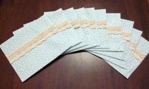 Image of Vintage Green Fabric CD Disc Cover x 10