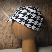 Cotton cycling cap - catstooth 