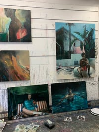 Image 5 of Painting / maleri / "Et øjeblik V" / 60x80 cm