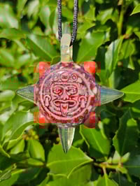 Image 1 of  Coral Aztec Sun  (Double Sided)