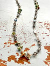 labradorite and moonstone necklace in sterling silver and 10k gold