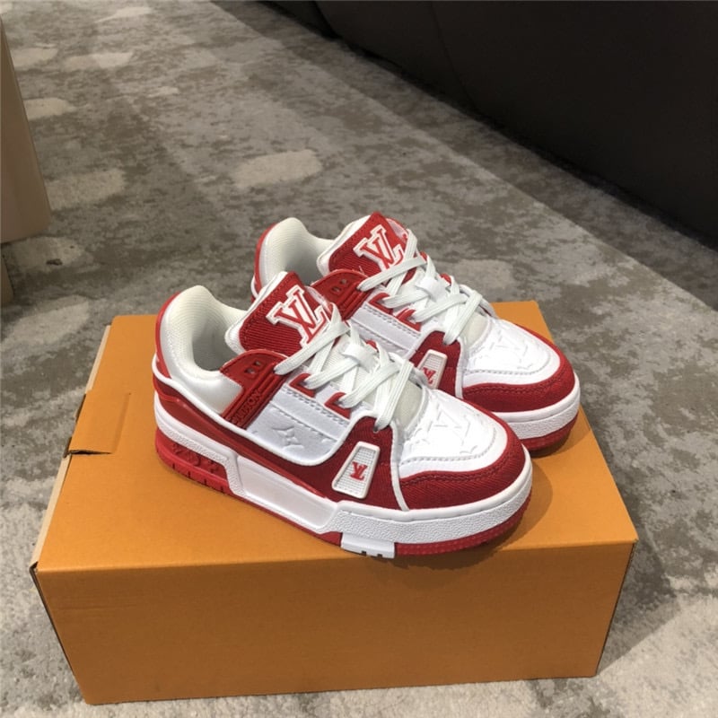 Red Louis Vuitton Sneakers - 14 For Sale on 1stDibs