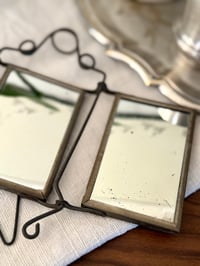 Image 6 of Petit miroir triptyque ancien