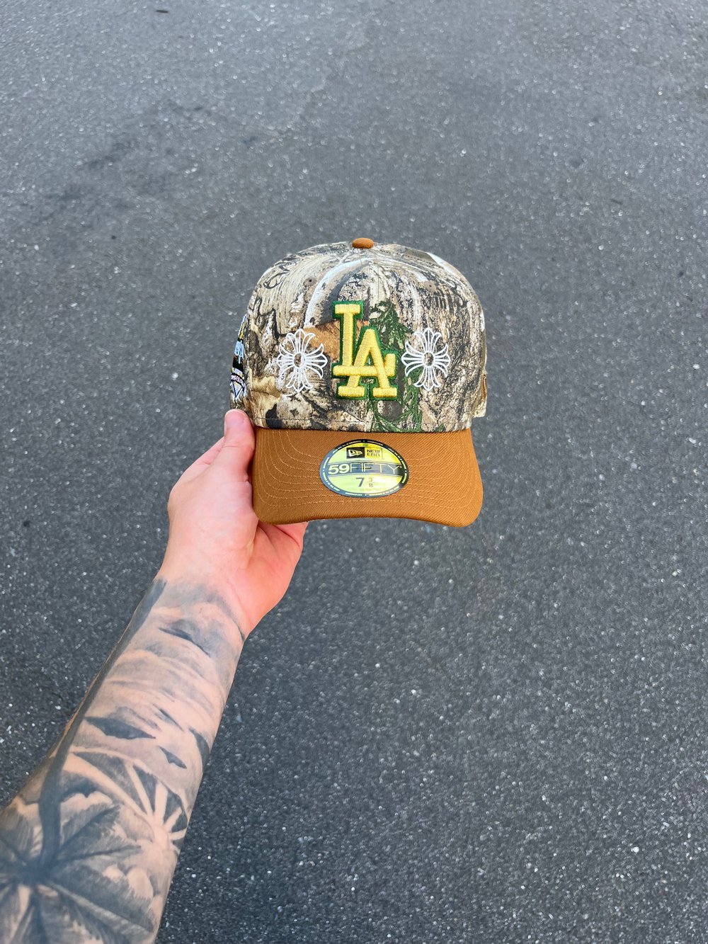 Image of REAL TREE EARTH BRIM LOS ANGELES DODGERS CUSTOM FITTED CAP