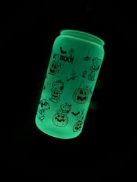 Image 6 of Pumpkin Puppy Glow in the Dark Glass Can