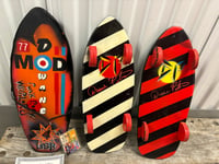 Image 5 of DP RED BLK STRIPE MINI DECK 