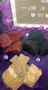 Image 3 of Fingerless Faux Fur Gloves 