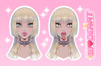Image 1 of Two-Face Girl Sticker Sheet! 