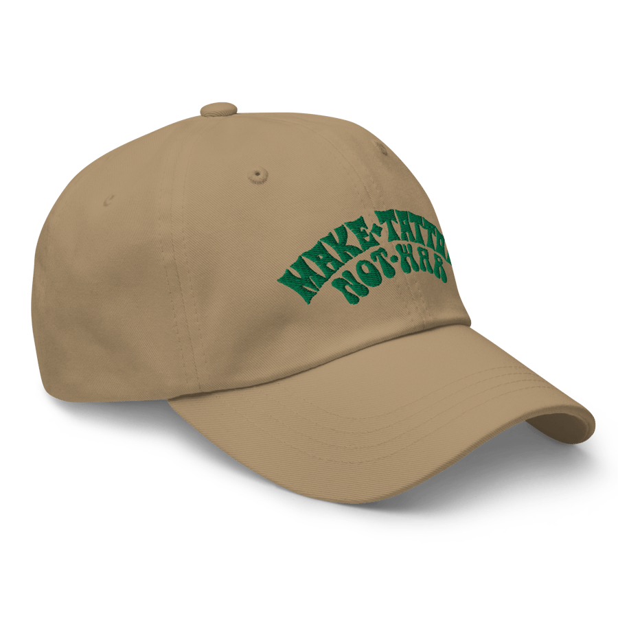 Image of Make tattoo not war dad hat