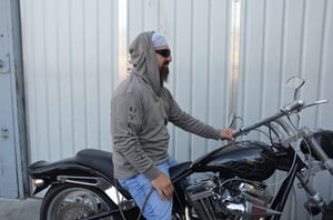 Image of L/S hooded soft tri bland top 