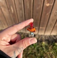 “pumpkin spice & everything nice” mushroom pendant