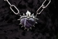 Image 9 of Dead Good fox tooth and amethyst heart statement piece 2