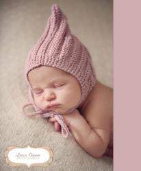 Image of Newborn Baby Pixie Bonnet Knitted Hat