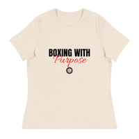 Image 3 of Women's Boxing with Purpose(black logo) Relaxed T-Shirt