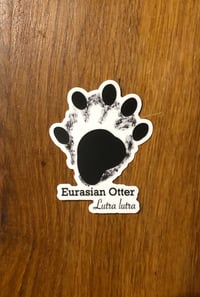 Image 1 of Eurasian Otter Single Paw Sticker 