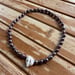 Image of Hand knotted Edison pearl necklace with purple puka shell clasp 19 inch