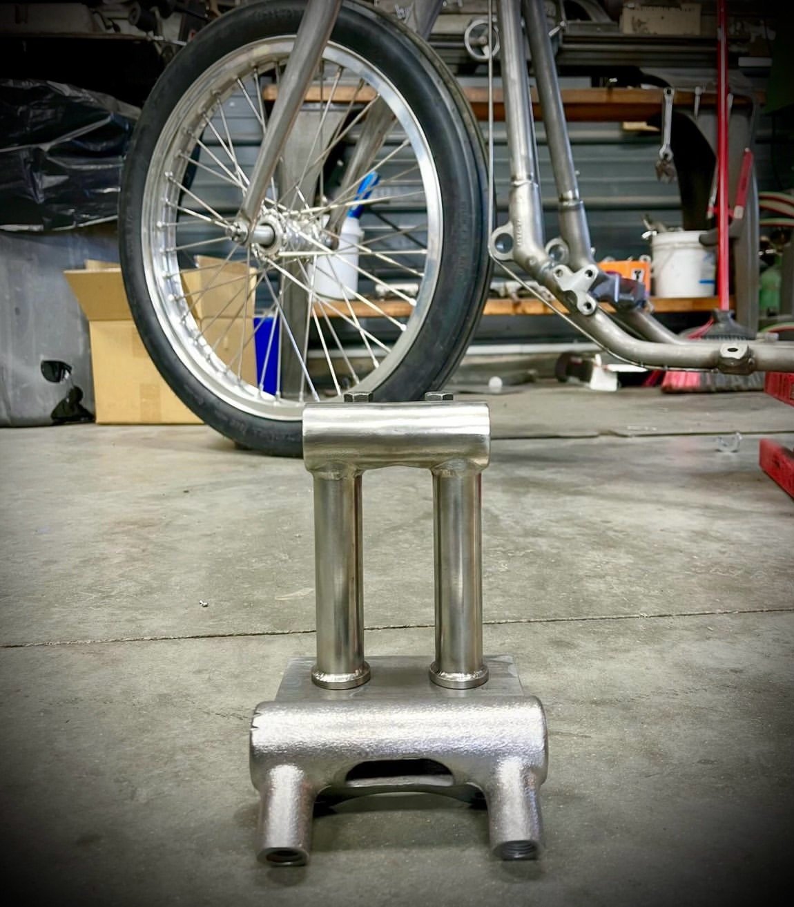 Mild Steel 2.5” Spaced Narrow Cast Riser | Vitzyboys Choppers