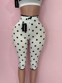 Polk Dot leggings- white 