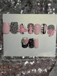 Image 2 of I’m  about that life short square gel press on Nails  