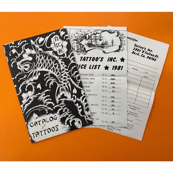 Image of Tattoo’s Inc (Tattoo Archive) Chuck Eldridge Catalog, Greg Irons Illustrations, 1981.