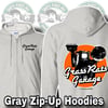 NEW Gray Zip-Up Grass Rats Garage Hoodies!! (Med-5XL)