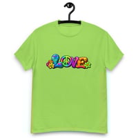 Image 7 of Unisex classic tee, Love, Peace and Flowers Retro Tee